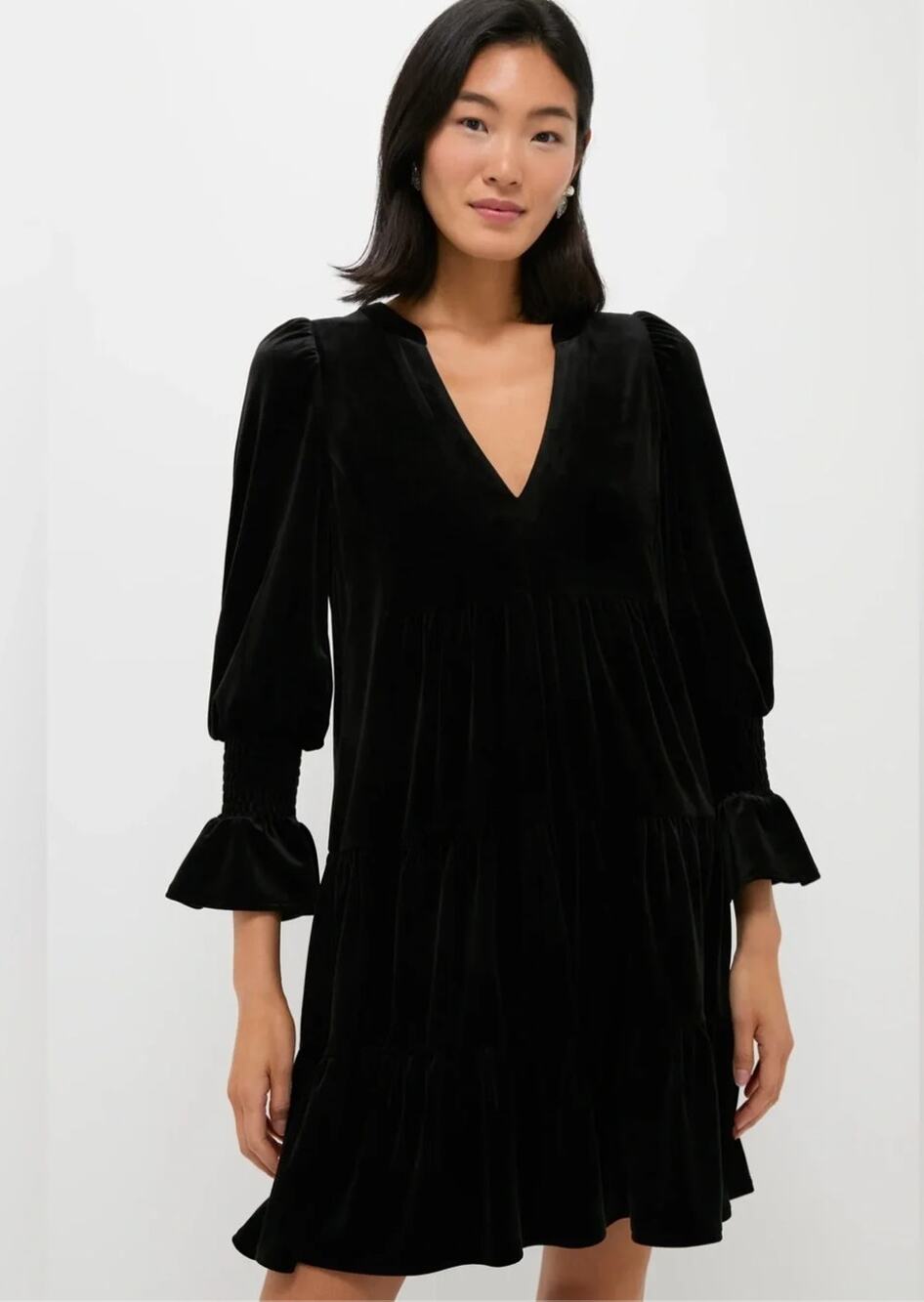 Pomander Place Tuckernuck Black Velvet Kenzo Mini Dress Medium long sleeve